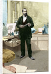 Engraving of Robert Koch in his Laboratory by Anonymous