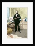 Engraving of Robert Koch in his Laboratory by Anonymous