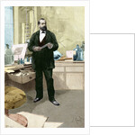 Engraving of Robert Koch in his Laboratory by Anonymous