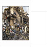 Color Engraving of 1905 Earthquake in Calabria, Italy by Anonymous