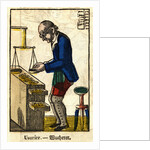 Usurier - Wucherer Woodblock Print by Anonymous