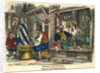 Boutiques d'une Rue d'Alger Woodblock Print by Anonymous