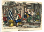 Boutiques d'une Rue d'Alger Woodblock Print by Anonymous