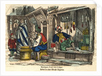 Boutiques d'une Rue d'Alger Woodblock Print by Anonymous