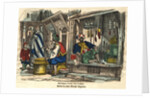 Boutiques d'une Rue d'Alger Woodblock Print by Anonymous