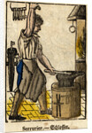 Serrurier - Schlosser Woodblock Print by Anonymous