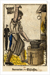 Serrurier - Schlosser Woodblock Print by Anonymous
