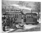 Illustration of a Steam Tramway in Paris in 1876 by Anonymous