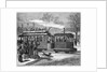 Illustration of a Steam Tramway in Paris in 1876 by Anonymous