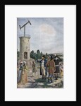 Illustration of the Experiment of the Telegraph of Cap in the Park of Saint-Fargeau in Menilmontant in July of 1763 by Anonymous