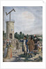 Illustration of the Experiment of the Telegraph of Cap in the Park of Saint-Fargeau in Menilmontant in July of 1763 by Anonymous
