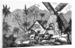 Illustration of Early Workers at West Indies Sugar Mill by Anonymous