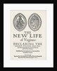 Portrait of The New Life of Virginia Document by Anonymous