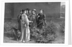 Noblemen in a Garden by Anonymous