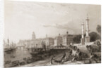 Dock Workers and Citizens Along the Port at Bordeaux by Anonymous