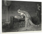 Cordelia Leans Over The Ailing Lear by Anonymous