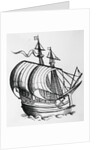 Fifteenth Century Caravel by Anonymous