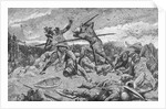 King Arthur and Saxons in Battle by Anonymous