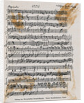 Sheet Music with Mozart's Signature by Anonymous