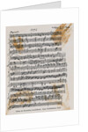 Sheet Music with Mozart's Signature by Anonymous