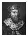 Engraving of Alfredus Magnus, King of Wessex by Caronni Longhi