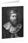 Engraving of Alfredus Magnus, King of Wessex by Caronni Longhi