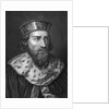 Engraving of Alfredus Magnus, King of Wessex by Caronni Longhi
