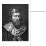Engraving of Alfredus Magnus, King of Wessex by Caronni Longhi