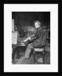 Pianist Ferrucio Busoni Posing at Piano by Anonymous