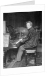Pianist Ferrucio Busoni Posing at Piano by Anonymous