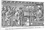 Teacher Instructing Students in Medieval Classrom by Anonymous