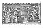 Teacher Instructing Students in Medieval Classrom by Anonymous
