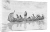 Missonary Man and Natives Traveling in Boat by Anonymous