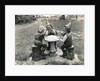 Gnomes Sitting Around a Mushroom by Anonymous