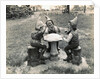 Gnomes Sitting Around a Mushroom by Anonymous