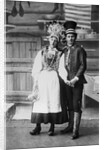 Swedish Couple Wearing Traditional Wedding Outfits by Anonymous