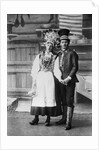 Swedish Couple Wearing Traditional Wedding Outfits by Anonymous