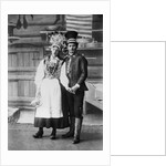 Swedish Couple Wearing Traditional Wedding Outfits by Anonymous