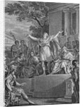 Engraving of Lucius Junius Brutus Declaring the New Roman Republic by Anonymous