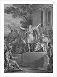 Engraving of Lucius Junius Brutus Declaring the New Roman Republic by Anonymous