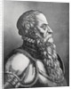 Profile Portrait of Bearded Man in Suit of Armor by Anonymous