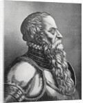 Profile Portrait of Bearded Man in Suit of Armor by Anonymous
