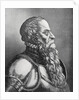 Profile Portrait of Bearded Man in Suit of Armor by Anonymous