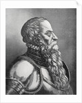 Profile Portrait of Bearded Man in Suit of Armor by Anonymous