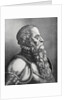 Profile Portrait of Bearded Man in Suit of Armor by Anonymous