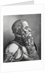 Profile Portrait of Bearded Man in Suit of Armor by Anonymous