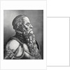 Profile Portrait of Bearded Man in Suit of Armor by Anonymous