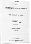 Title Page of Poe's Tales of the Grotesque and Arabesque by Anonymous