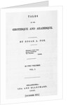 Title Page of Poe's Tales of the Grotesque and Arabesque by Anonymous