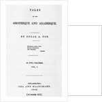 Title Page of Poe's Tales of the Grotesque and Arabesque by Anonymous